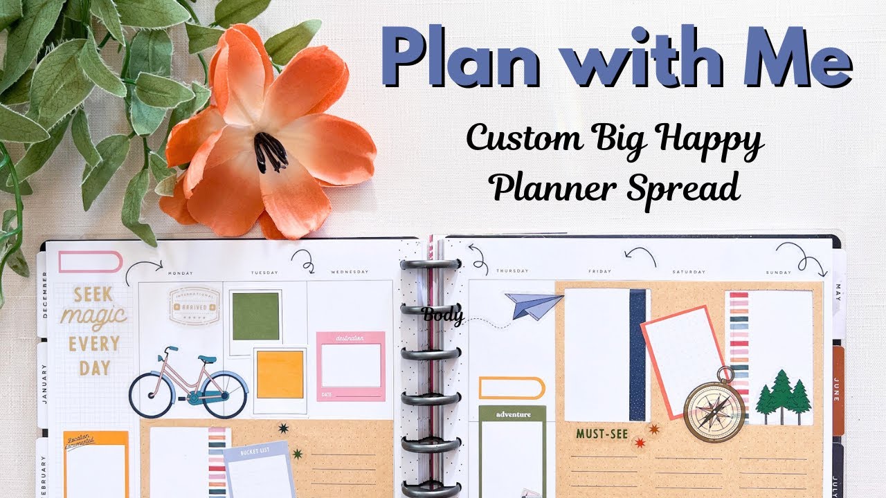 Big Happy Planner Plan With Me - Custom Travel Spread for my Patron, Bobbie!