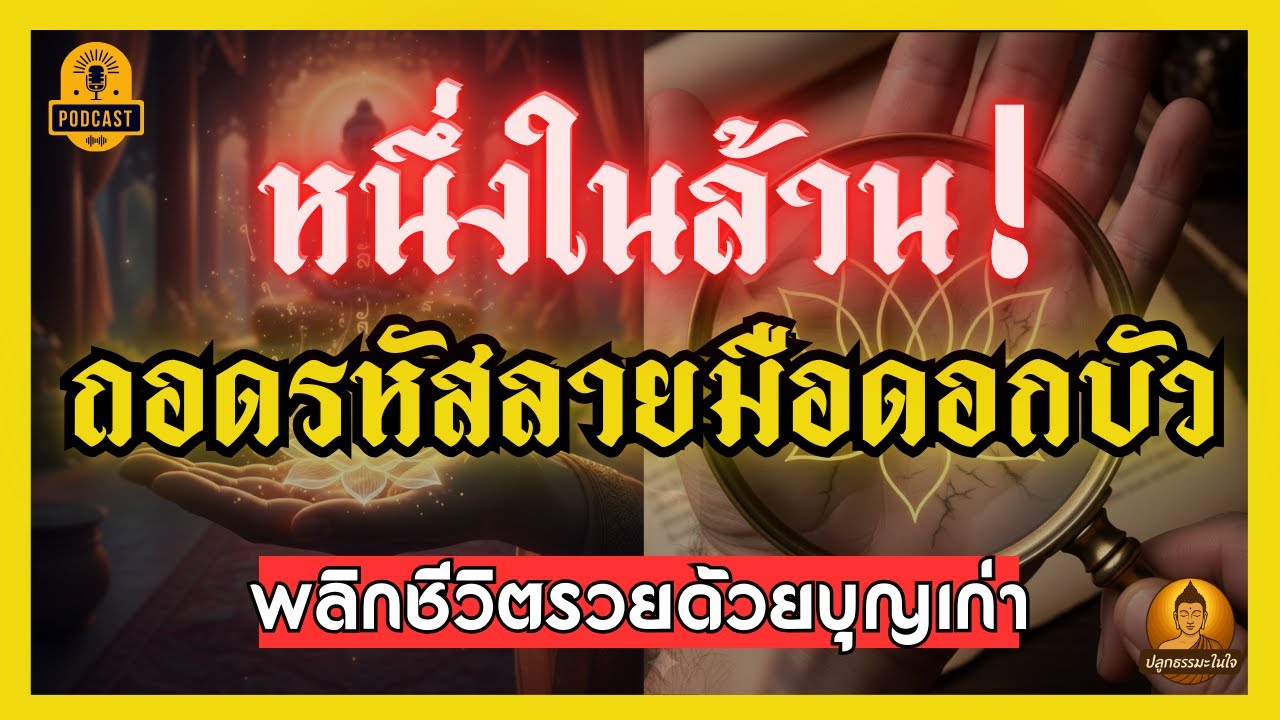 ดอกบัวบนฝ่ามือสัญญาณผู้มีบุญหนึ่งในล้าน ถอดรหัสลายมือดอกบัว #ปลูกธรรมะในใจ