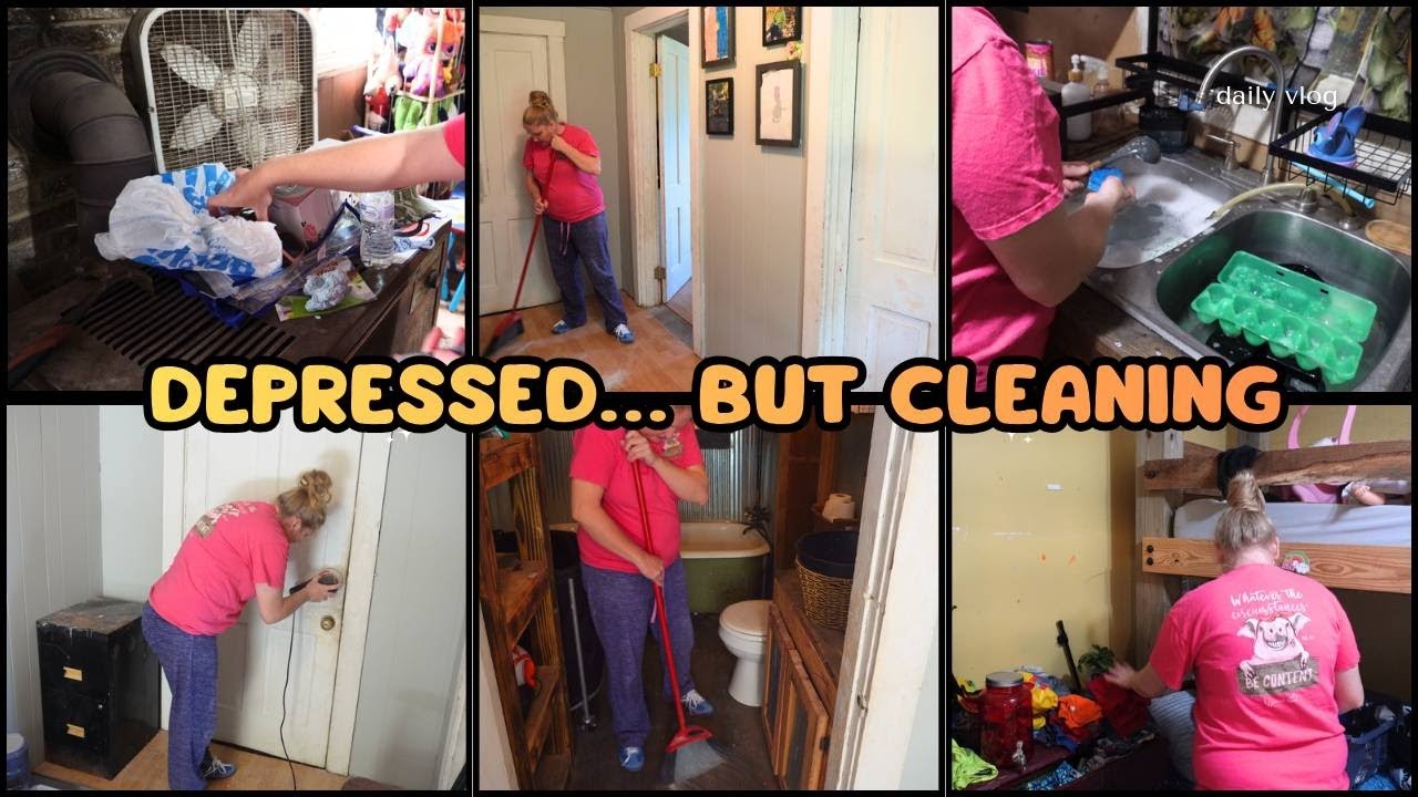 When You Feel Depressed&hellip; Clean With Me | Anxiety Cleaning + Door Prep for Painting