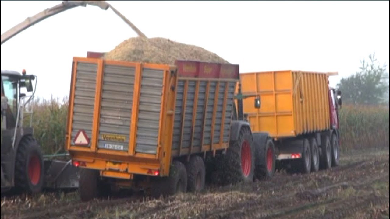 Maïs 2014 | Ginaf 8x8 om te slepen | 3x1455xl | Fendt 900vario | 1056 vast op de kuil | Corn harvest