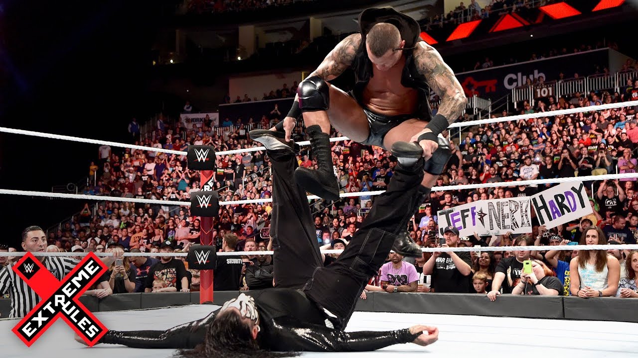 Randy Orton brutally stomps on a defenseless Jeff Hardy: WWE Extreme Rules 2018 (WWE Network)