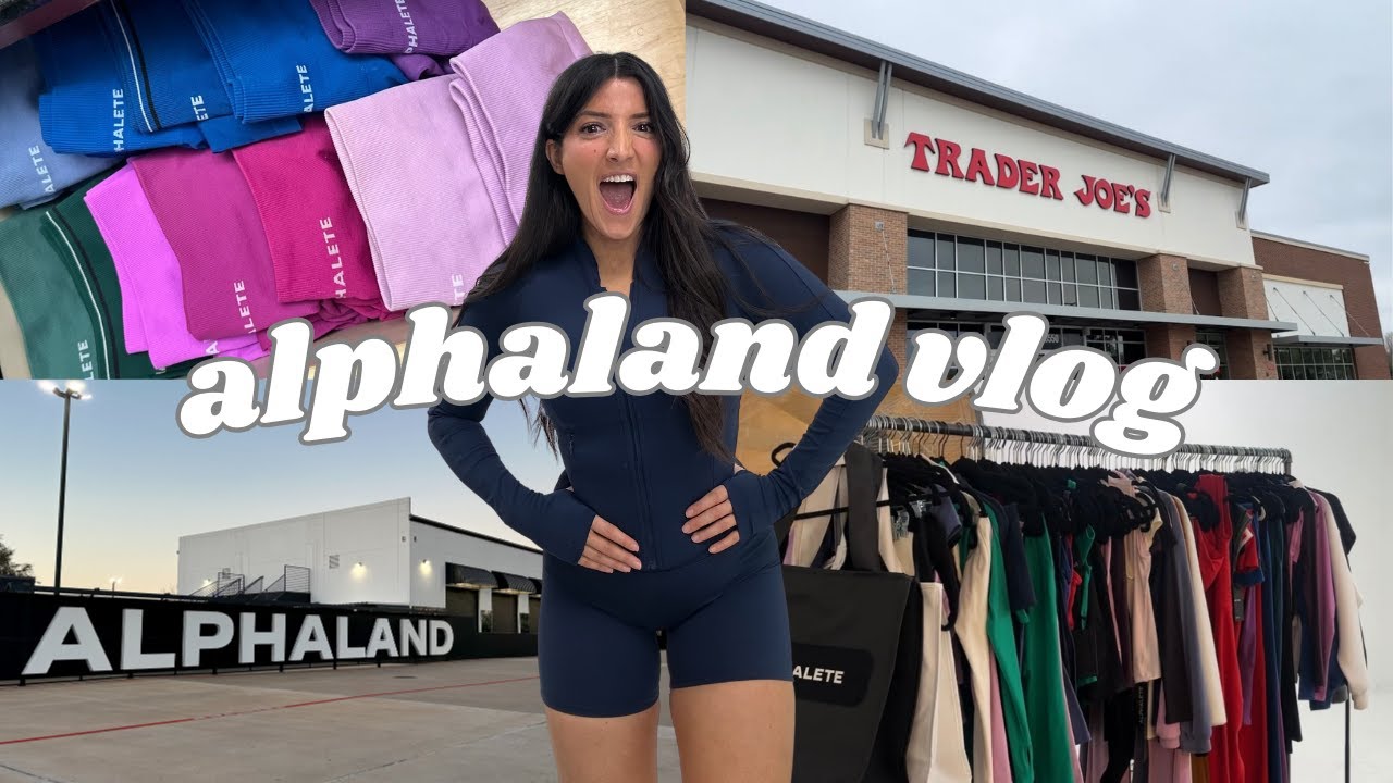 GYM VLOG | Alphaland for the FIRST TIME! alphalete bts, solo traveling, chatty vlog