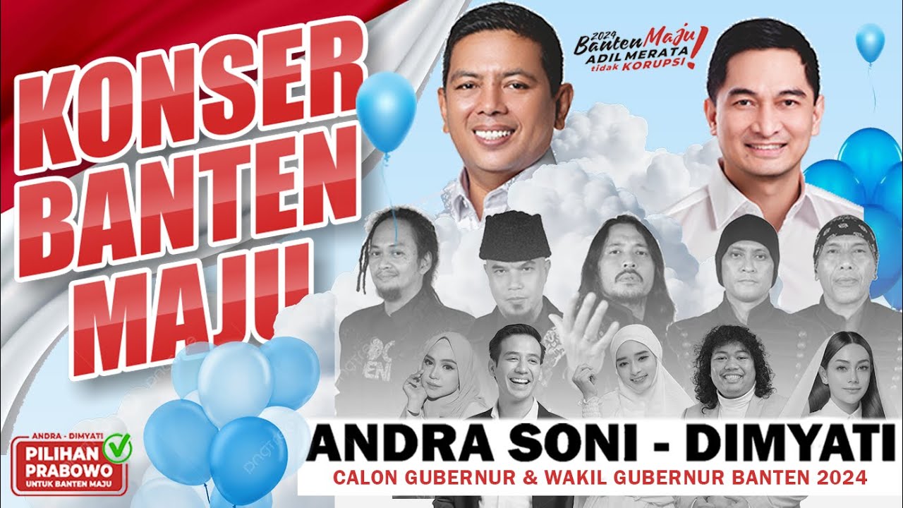 [Live] KONSER BANTEN MAJU ANDRA SONI - DIMYATI (Dewa 19, Charly, Dimyati dll)