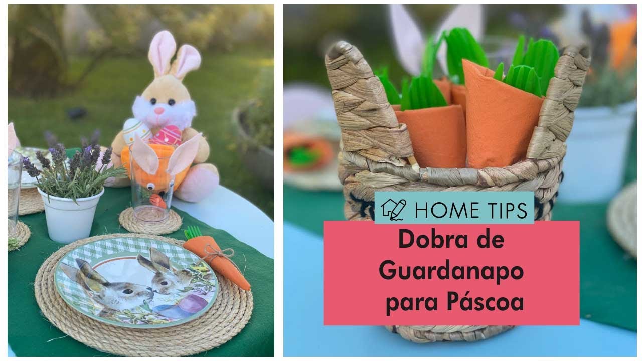 Dobra de Guardanapo para a Páscoa