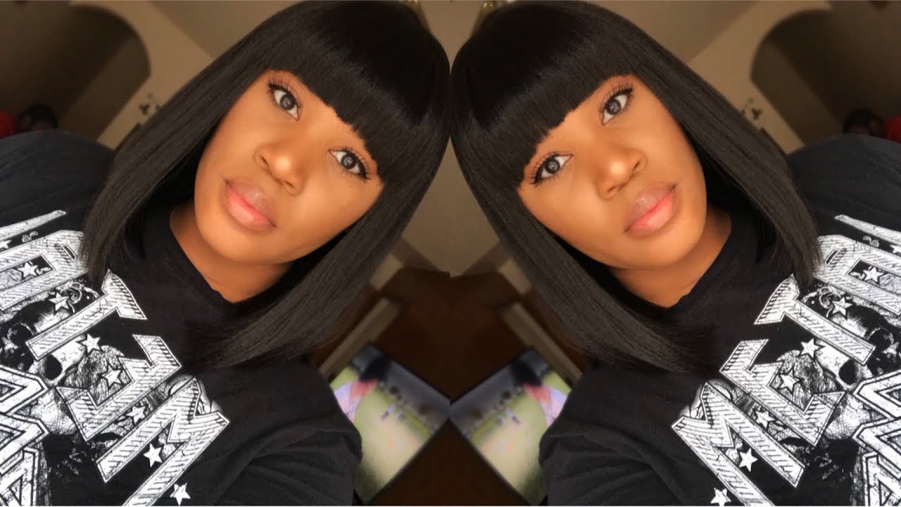 Easy Low Maintenance Wig | Bob & Bangs | Mane Concept BS136