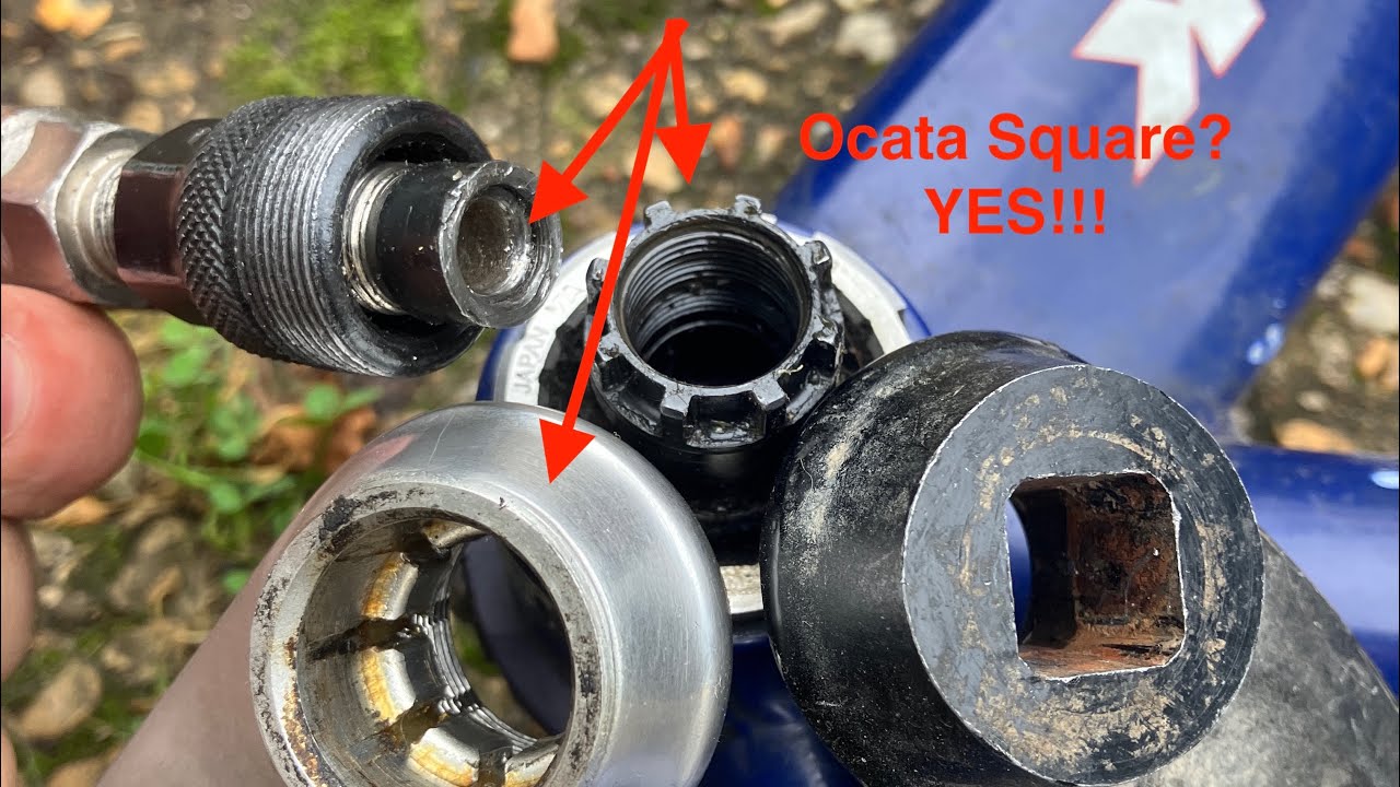 Shimano Octalink crank removal without special tool, just with a regular square crank removal.