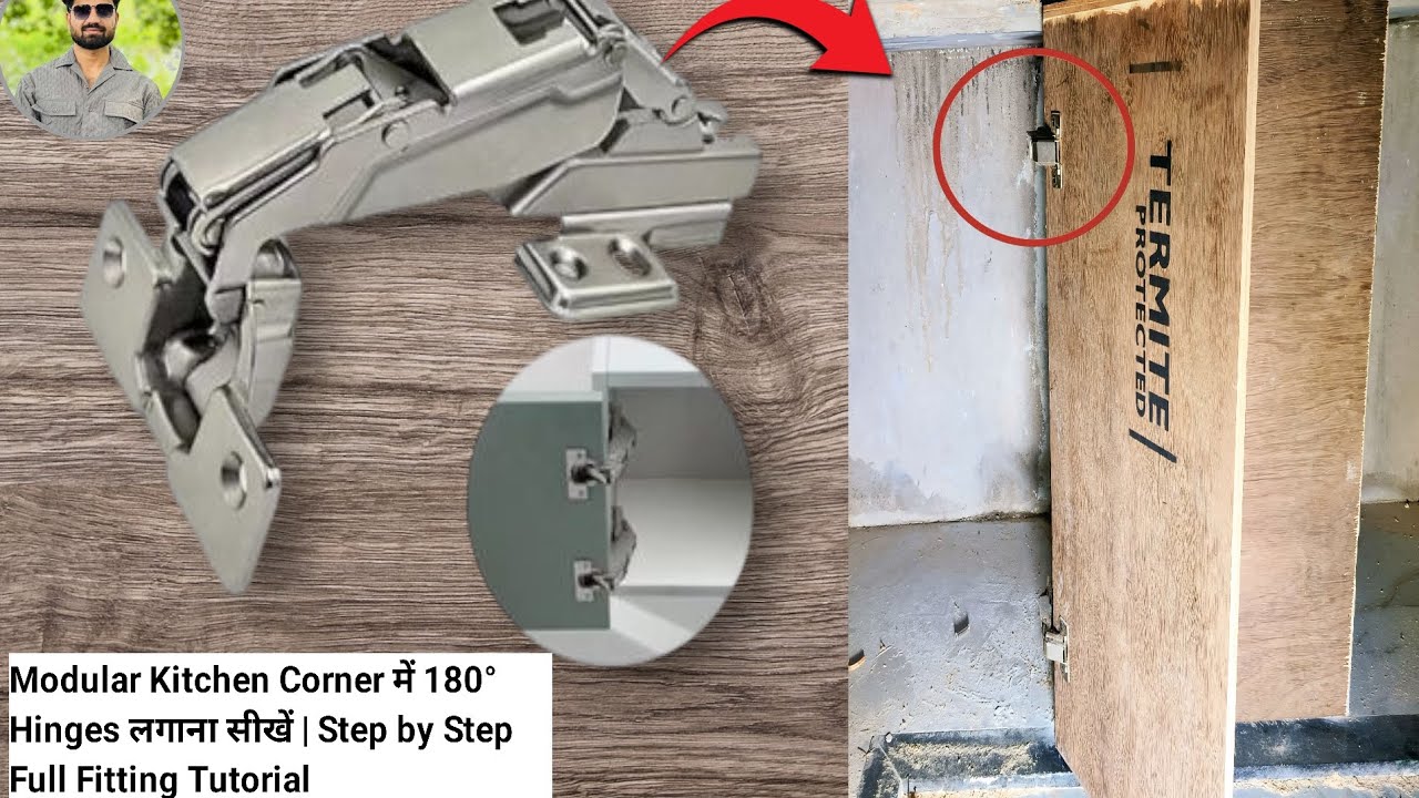 🔧 Modular Kitchen Corner में 180° Hinges कैसे लगाएं | Full Fitting Trick 