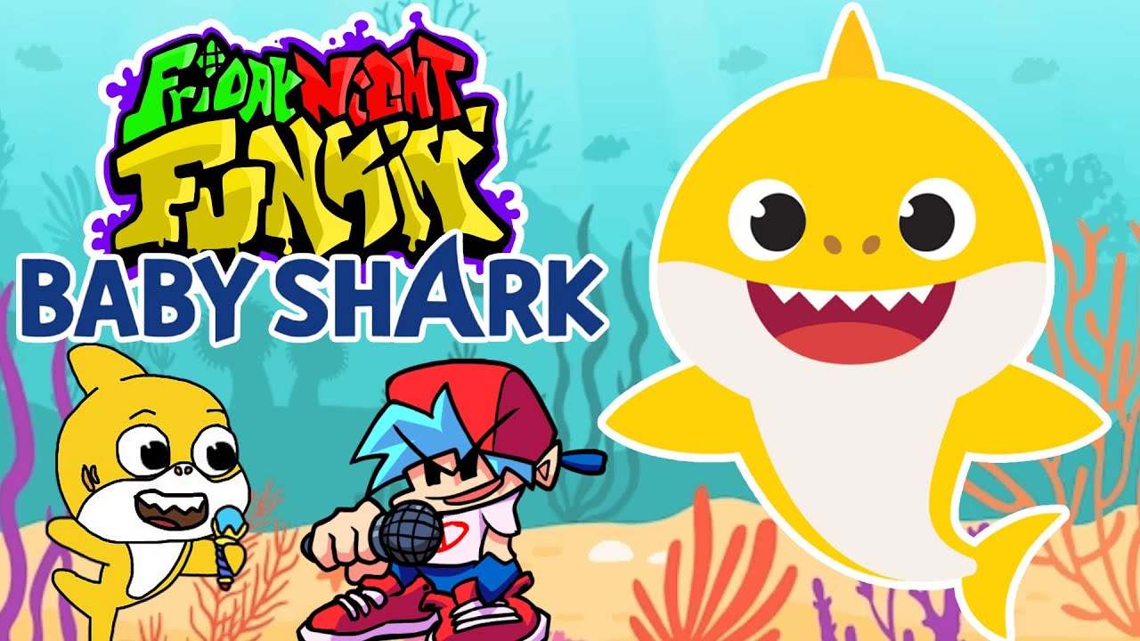FNF: против Бэби Шарк // Baby Shark Песня мод [Ботплей] █ Friday Night Funkin' █