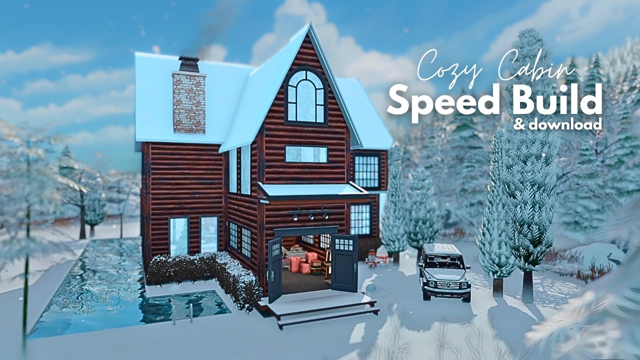 Speed Build Cozy Winter Home | The Sims 4