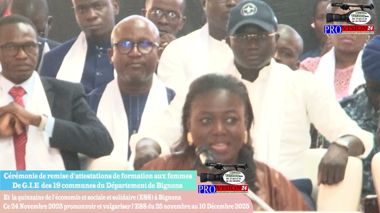 REMISE D'ATTESTATION DES GIE DES 19 COMMUNE DU DEPARTEMENT DE BIGNONA LE MAIRE
