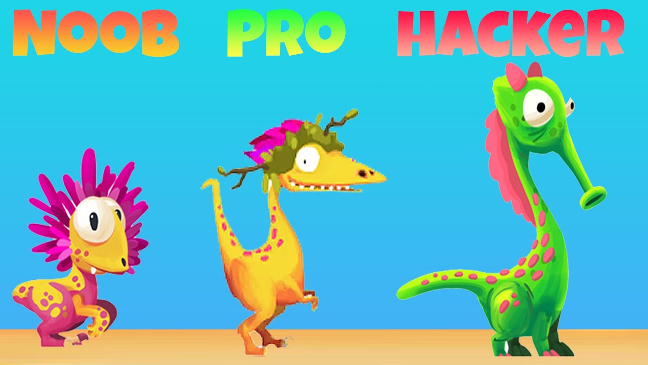 НУБ против ПРО против ХАКЕРА - SNAPPY RAPTOR SPITTY - Dino bash