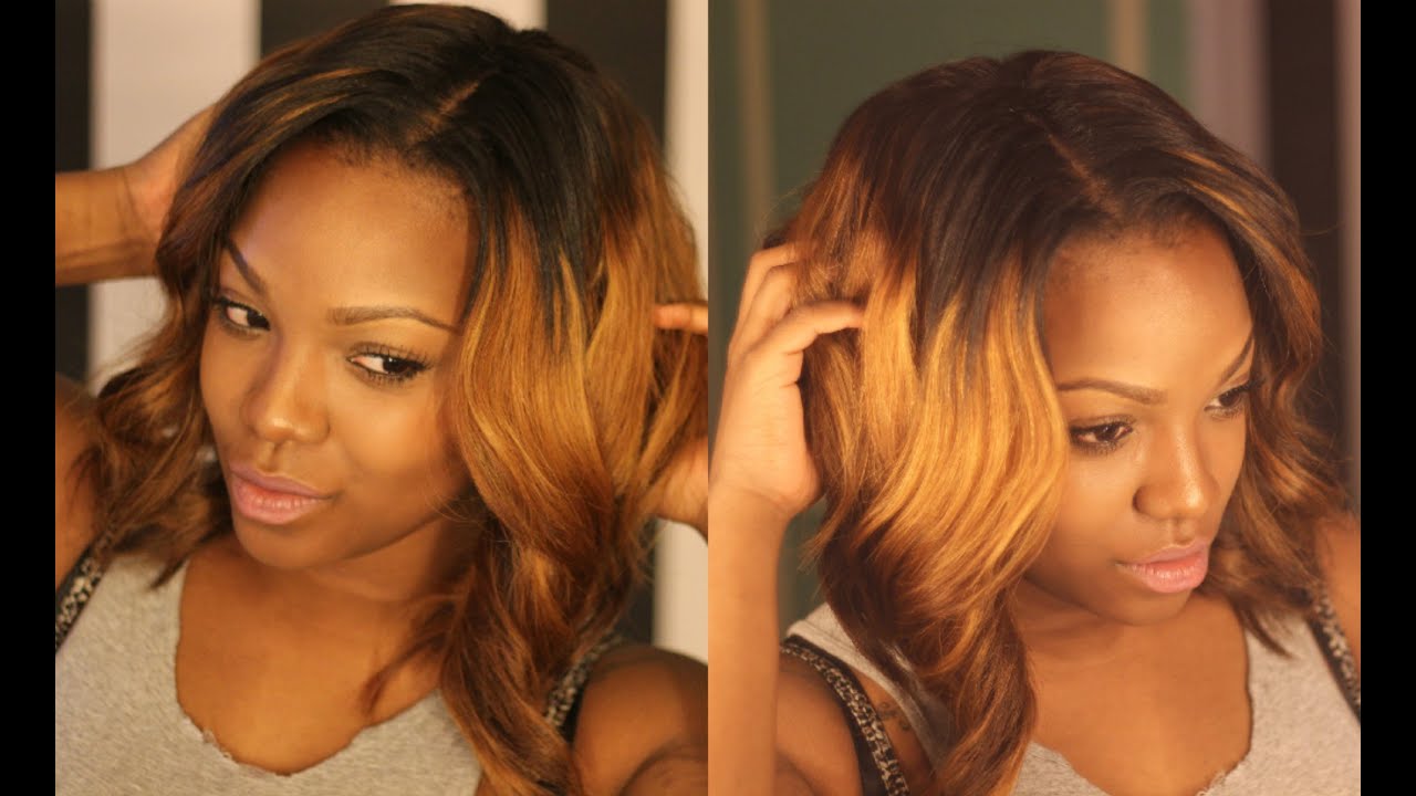 Installing my Ombre Bob V-Part Wig