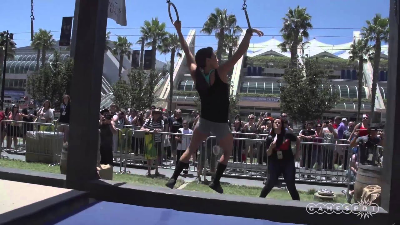 Kacy Catanzaro Destroys the Assassin's Creed Obstacle Course at Comic-Con!