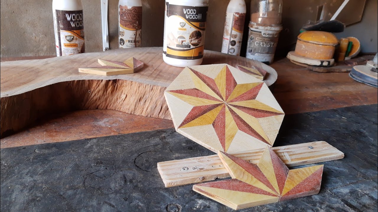 Brilhante idéia Estrela Náutica 3D Em Marchetaria