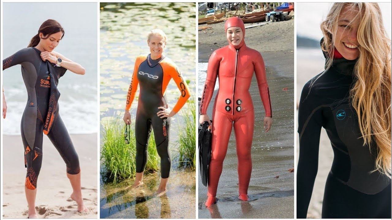 Gorgeous neoprene wetsuit with combine cap#amazing #ideas #neoprene#dress design