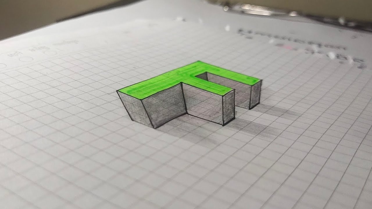 How to Draw a 3D Letter 