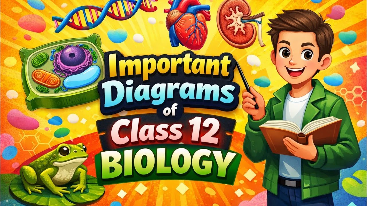 Most Important Diagrams of Class 12 Biology | Board Exam 2026 | Quick Revision