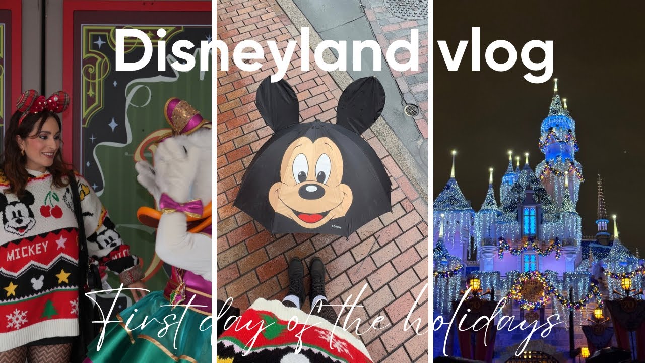ДИСНЕЙЛЕНД ВЛОГ 🐭🎀 первый день каникул! 🏰❄️⛄️🎄