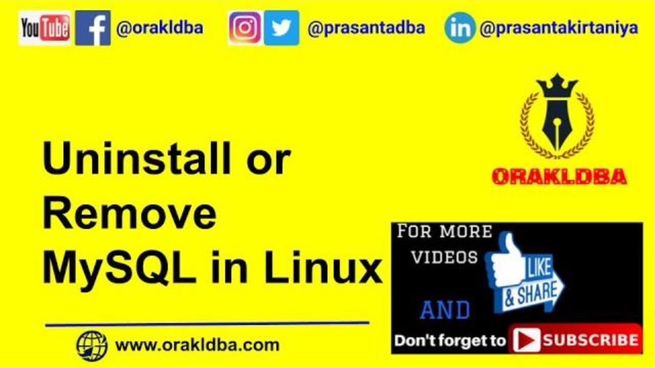 Uninstall or Remove MySQL from Linux #MySQL, #unistall MySQL, #remove MySQL