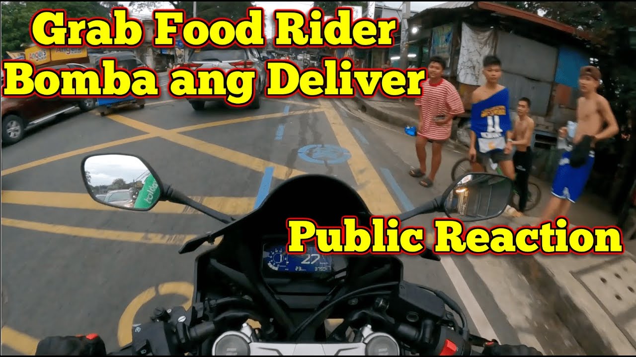 Big Bike Public Reaction - GRAB FOOD rider || Bumabali ng leeg || CBR650r