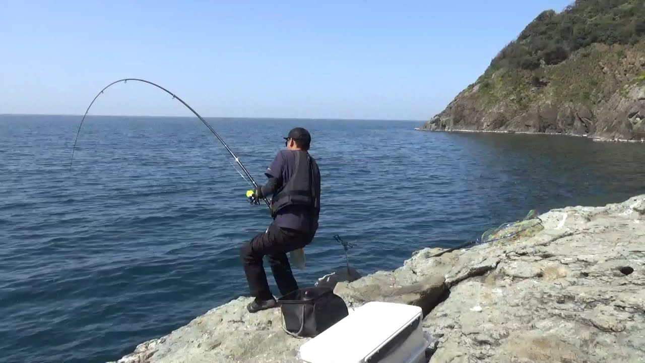 足元に魚影が見えたのでオキアミを垂らしてみたら