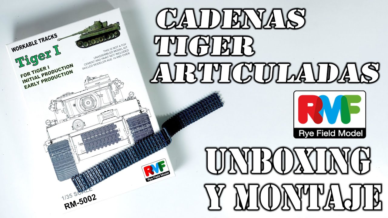Cadenas Tiger I RFM Rye Field Model articuladas working tracks