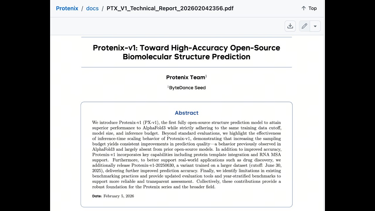 Open Source Protenix Superior to AF3