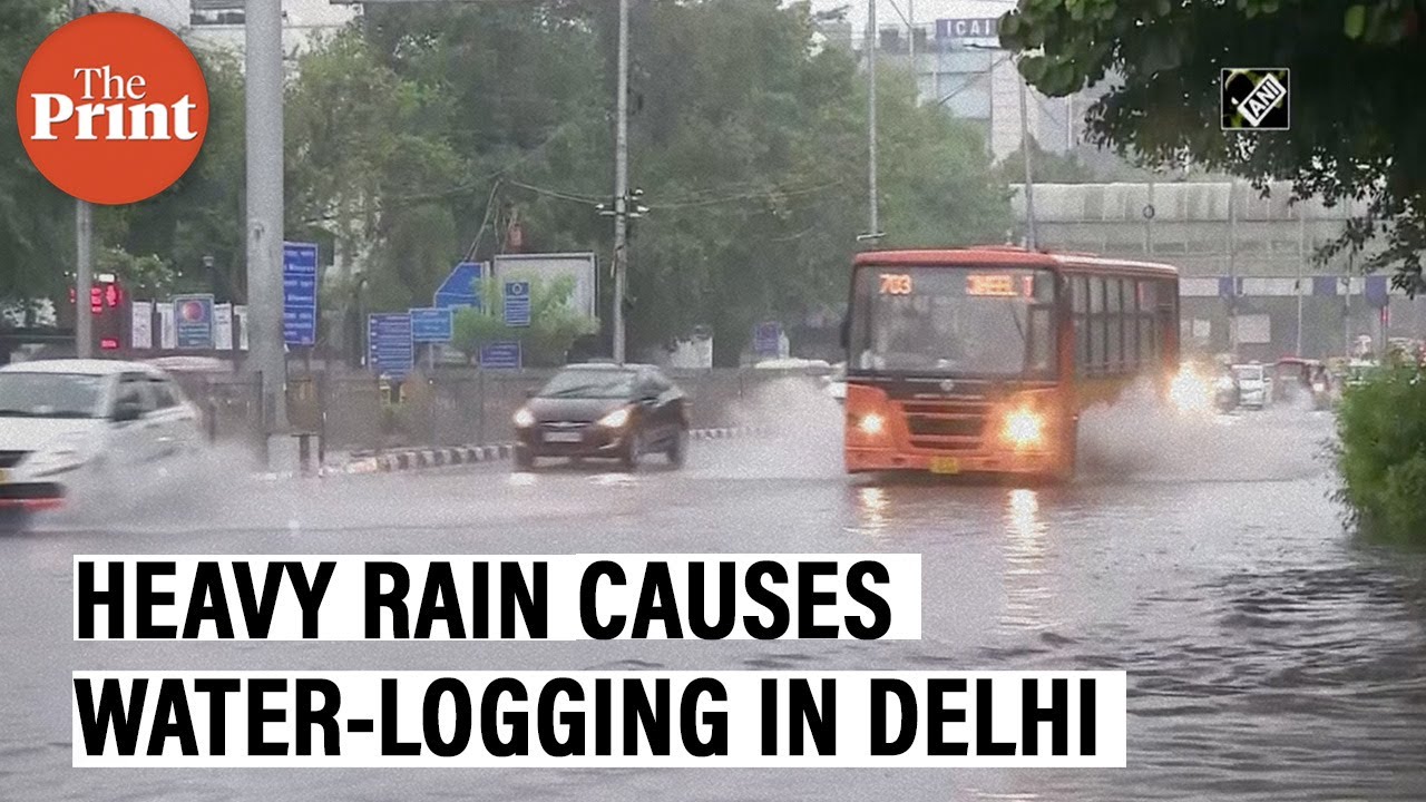 Severe water-logging in Delhi amid heavy rains, traffic thrown out of gear