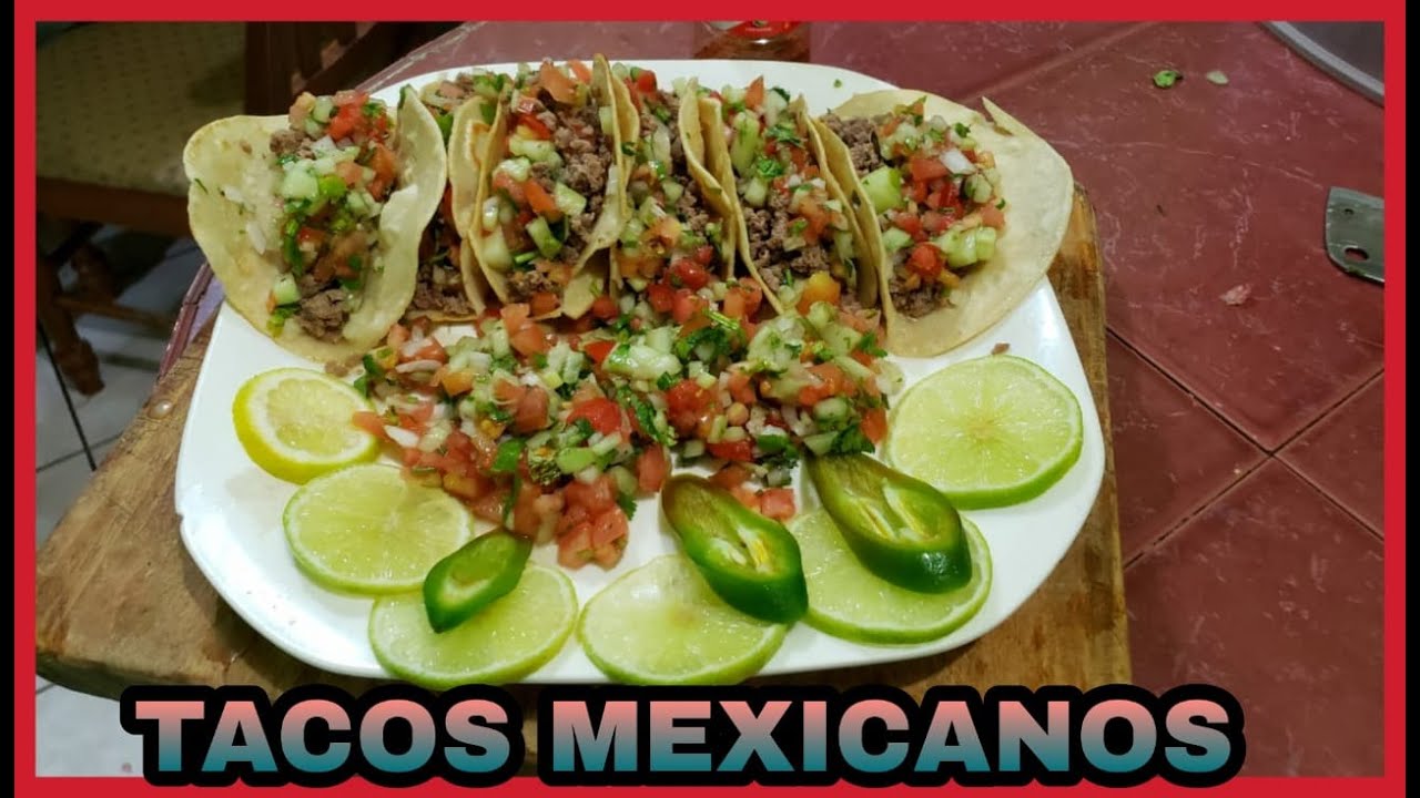 Como hacer TACOS mexicanos de carne molida.