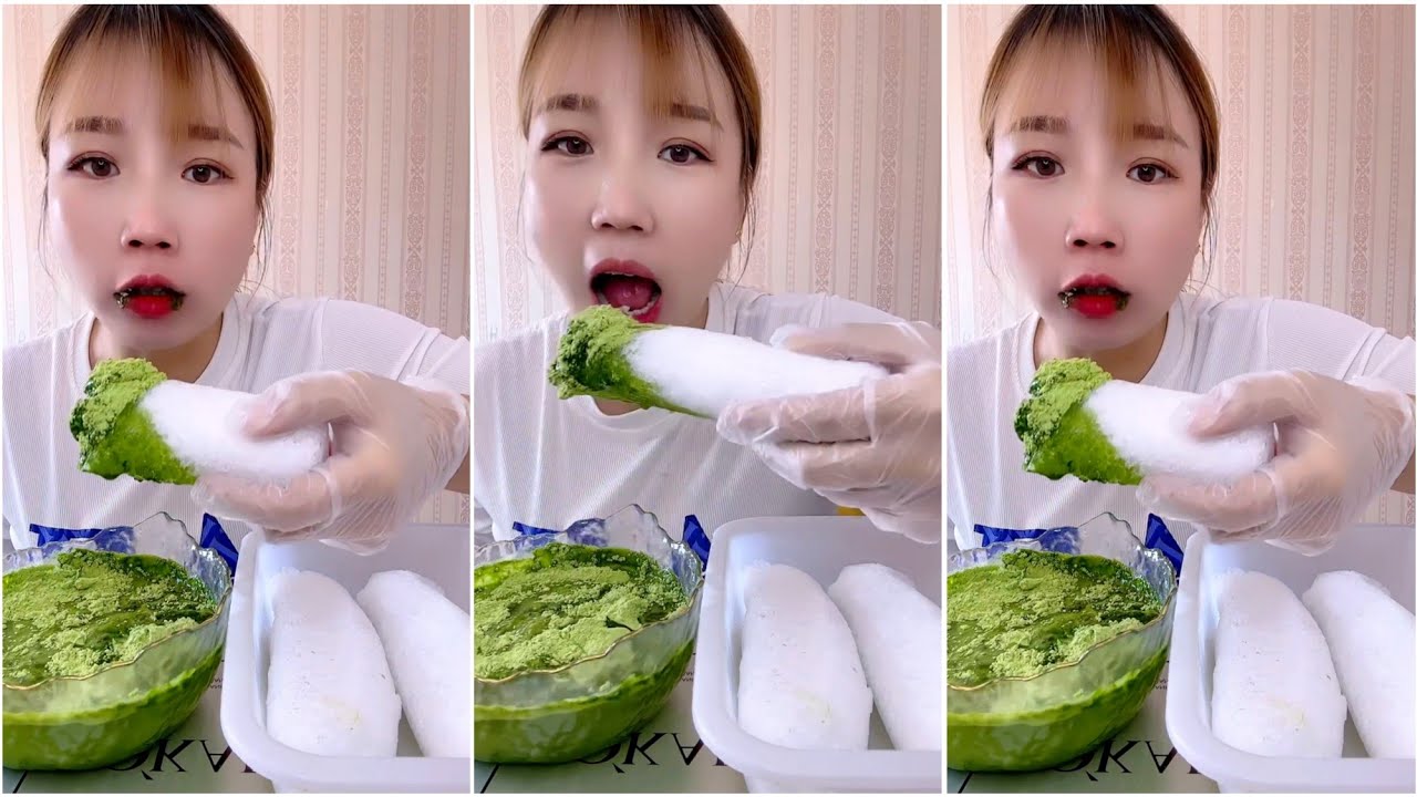 ASMR ICE EATING | MATCHA ICE EATING | RELAX VIDEO