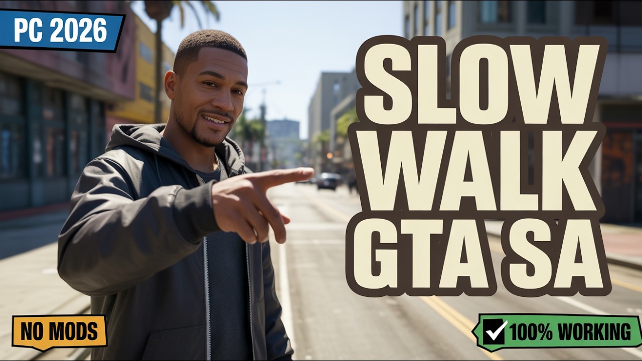 How To Walk Slowly in GTA San Andreas (PC 2026) | Slow Walk Guide + 3 Important Cheats