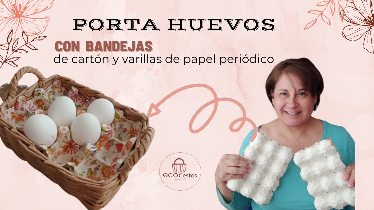 Porta Huevos con bandeja reciclada