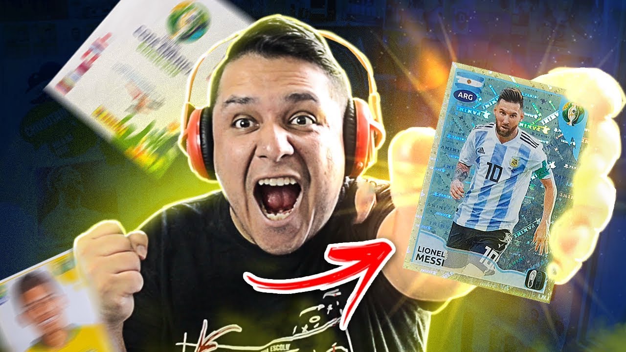 TIREI A FIGURINHA *ESPECIAL* DO MESSI!!  Álbum DE FIGURINHAS Da Copa América 2019