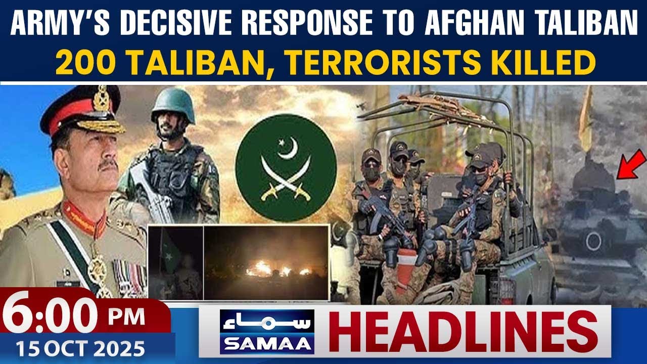 Pakistan Afghanistan War | Army's Decisive Response | 200 Neutralized | 6 PM News Headlines