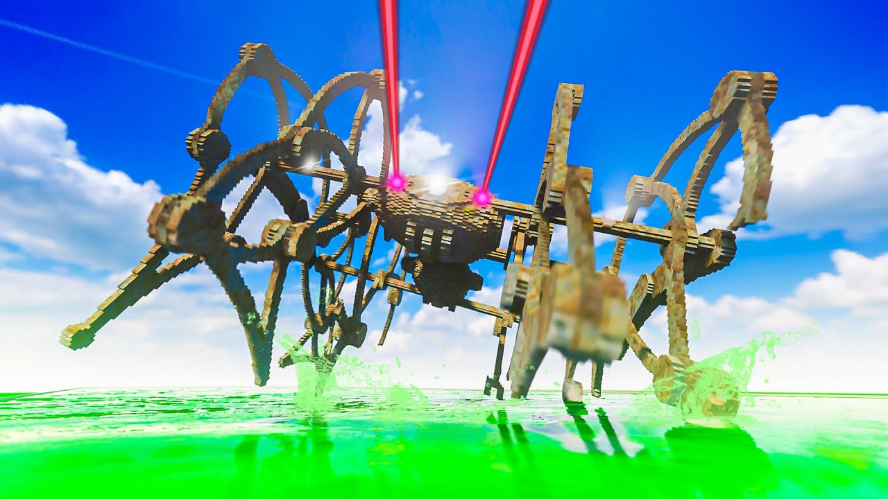 MECH SPIDER Easily Destroyed by Pool of Acid! - Teardown Mods