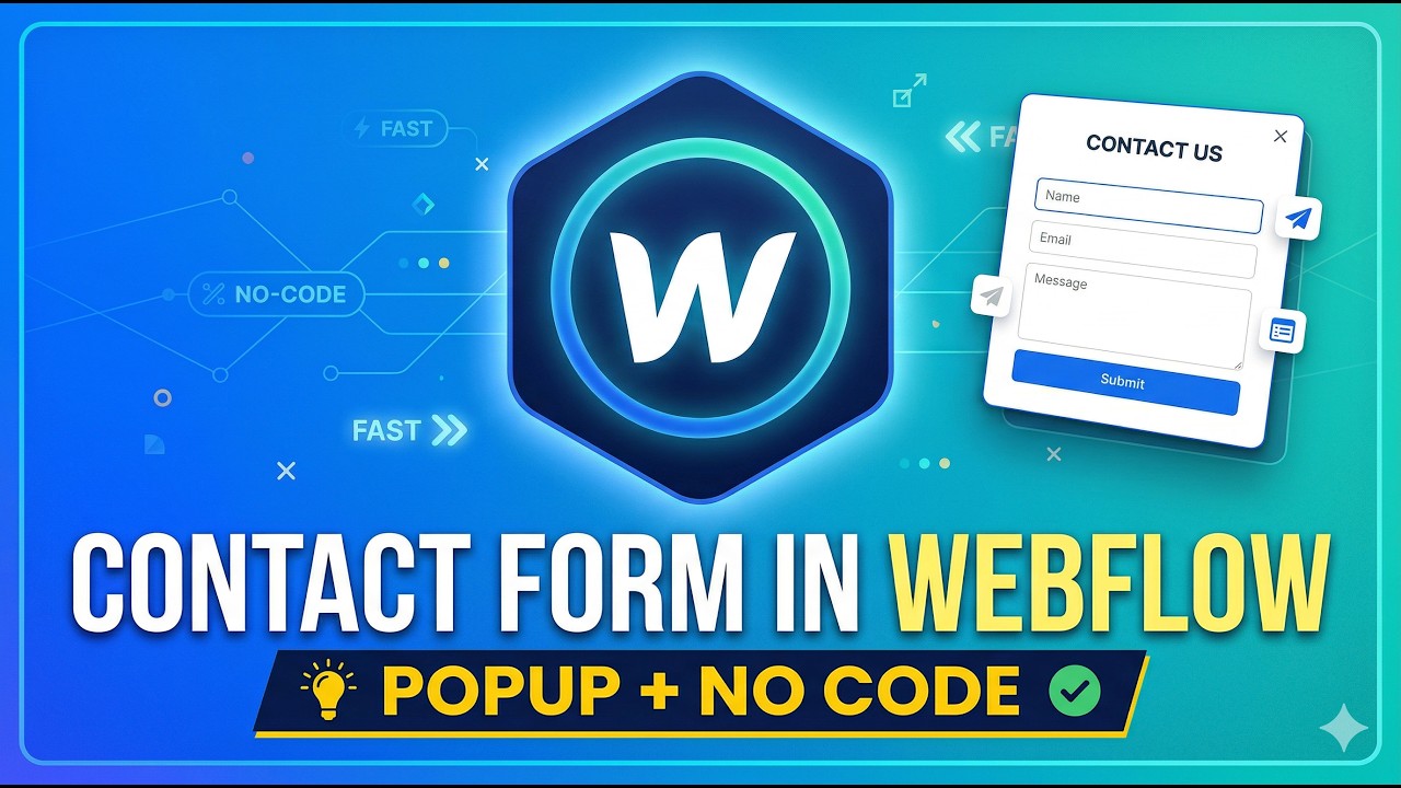 How to Create a Contact Form in Webflow | Popup with Interactions (No Code!) || Alamgir H Kobir