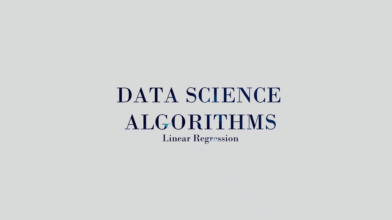 DATA SCIENCE ALGORITHMS||Linear Regression||WITS UNIVERSITY