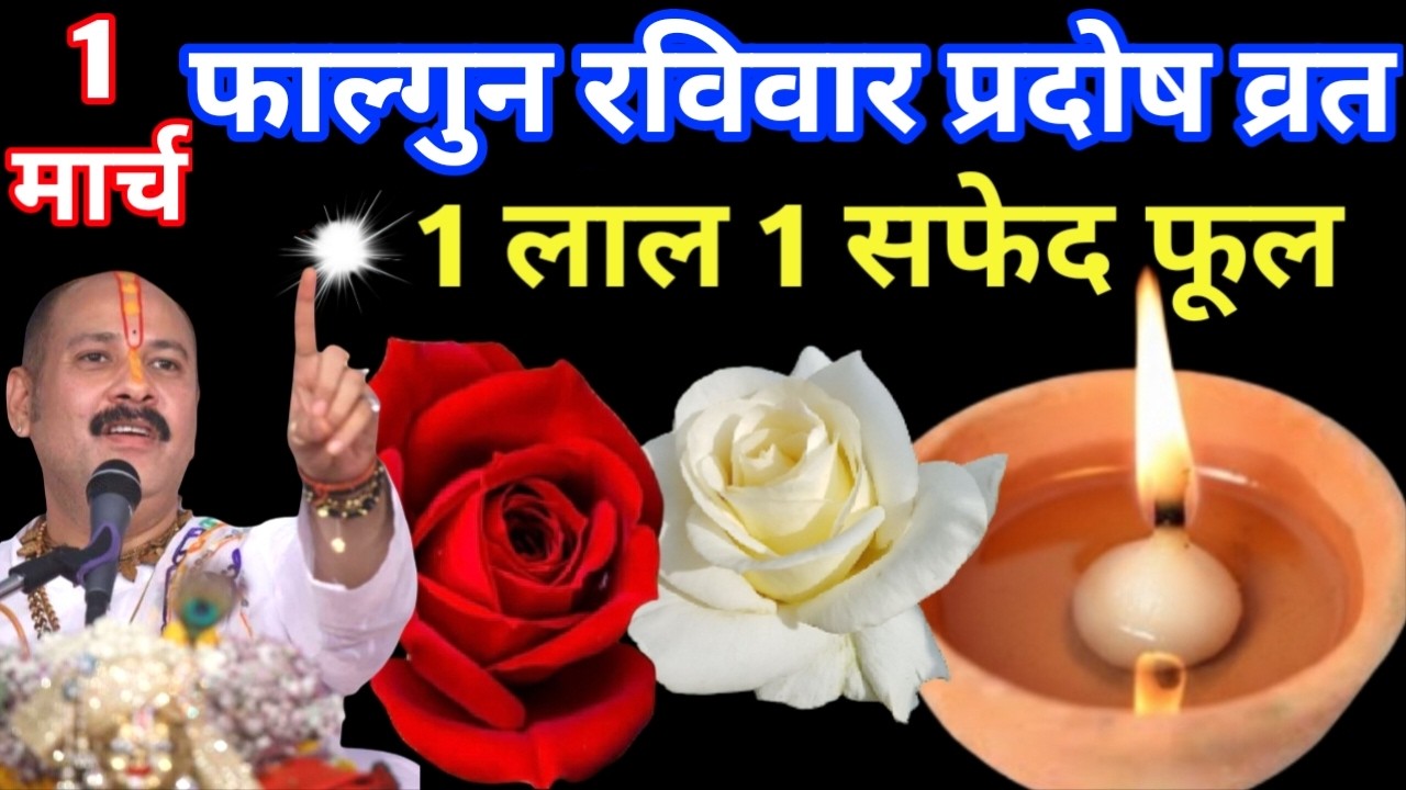 01 मार्च रविवार प्रदोष व्रत के दिन 1 लाल फूल 1 सफ़ेद फूल वाला उपाय जरुर करे || Pradeep Ji Mishra Upay