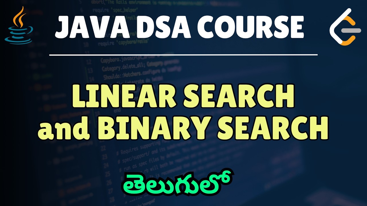 7. Data structures & Algorithms(Telugu) - Linear Search and Binary Search || Concept Overview