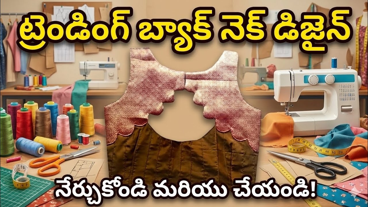  #Trending style) Trending Back Neck Design  | Latest Blouse Back Neck  Easy Cutting & Stitching🪡🧵