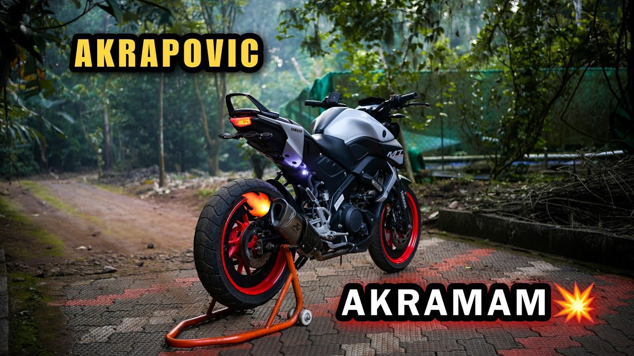 MT-15 Akrapovic R1m Full System Exhaust🔥