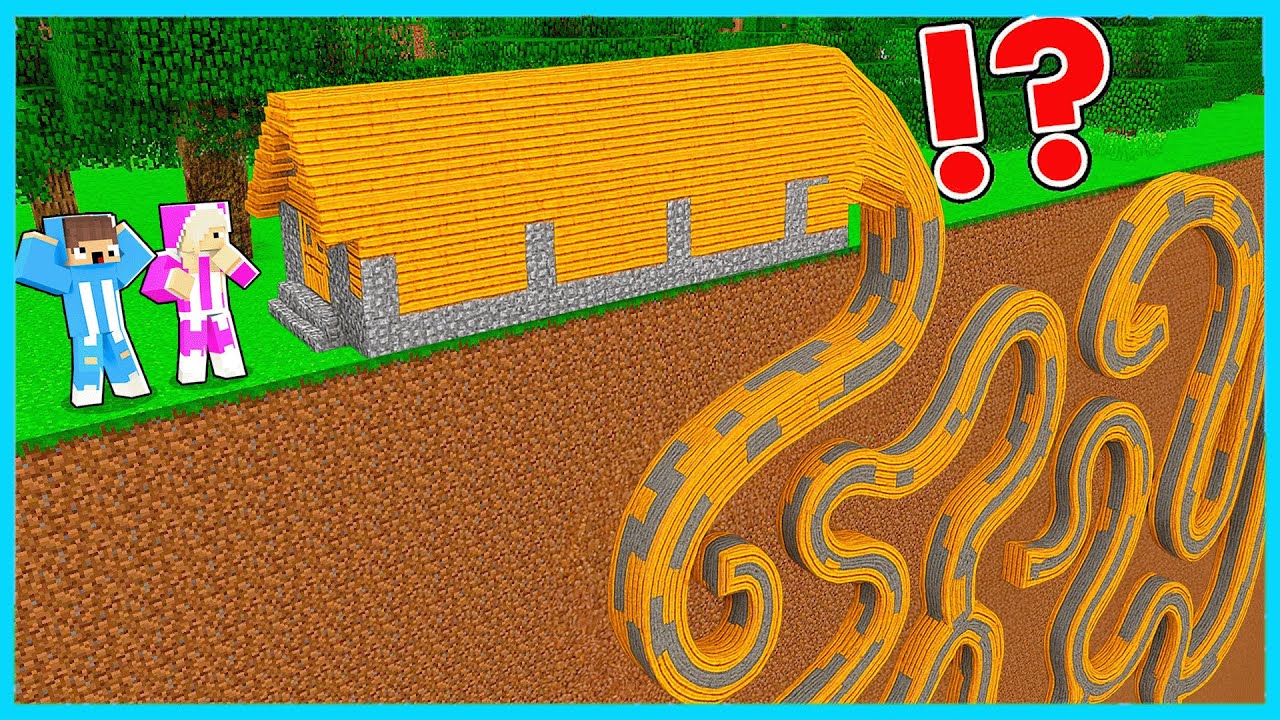 MIPAN & ZUZUZU MENEMUKAN RUMAH VILLAGER YANG SANGAT PANJANG DI MINECRAFT! ISI NYA PENUH RAHASIA