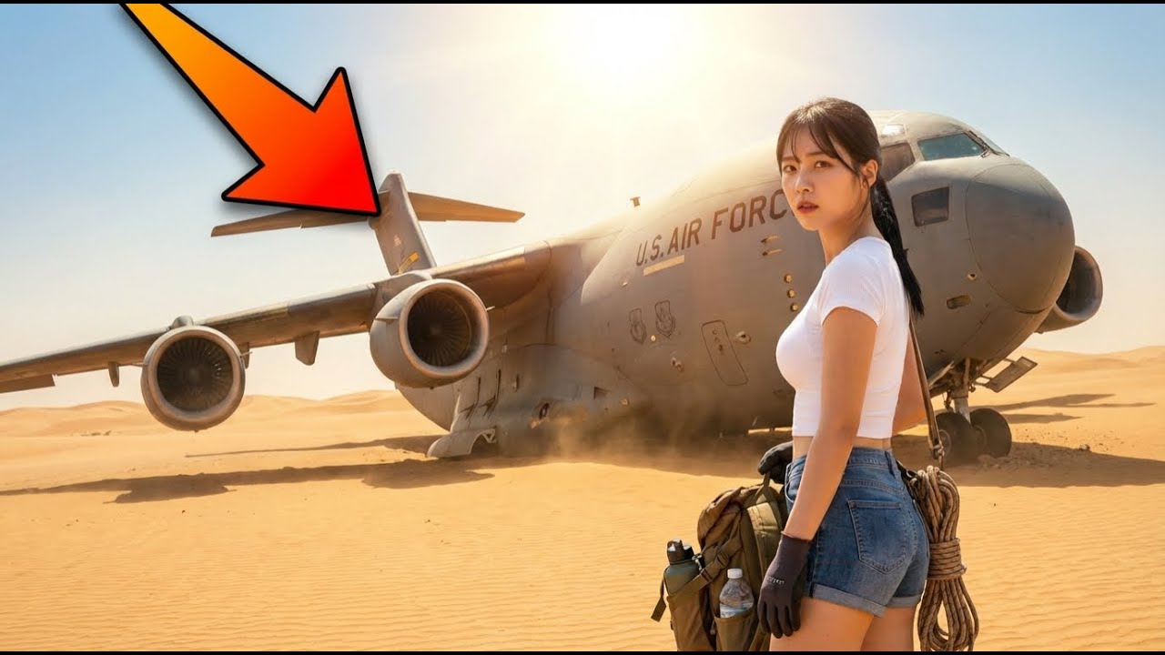 I Spent 24 Hours Trapped in a Deserted C-17 at 45°C Desert Heat Test ASMR Survival