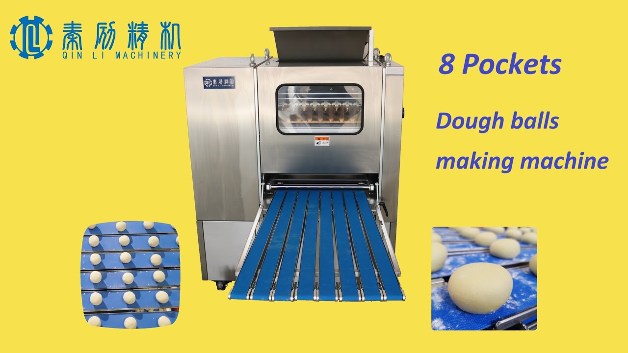 Watch a Machine Make Perfect Dough Balls Fast! 8 pockets dough divider rounder QLDR-8
