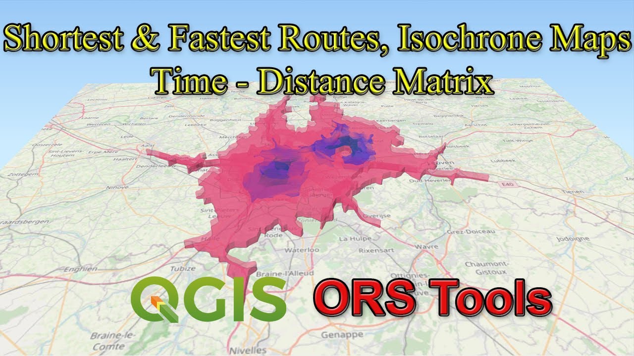 Shortest & Fastest Routes, Isochrone Maps, Time - Distance Matrix using QGIS