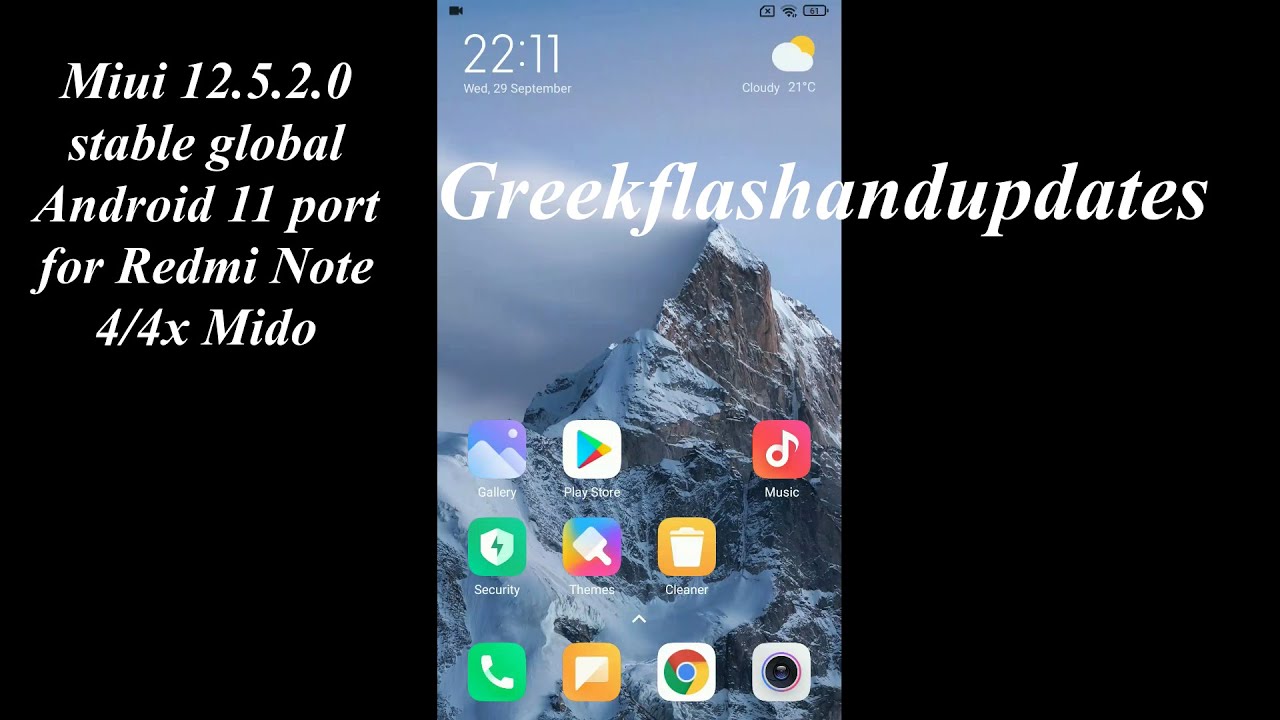 Miui 12.5.2.0 stable global Android 11 port for Redmi Note 4/4x Mido