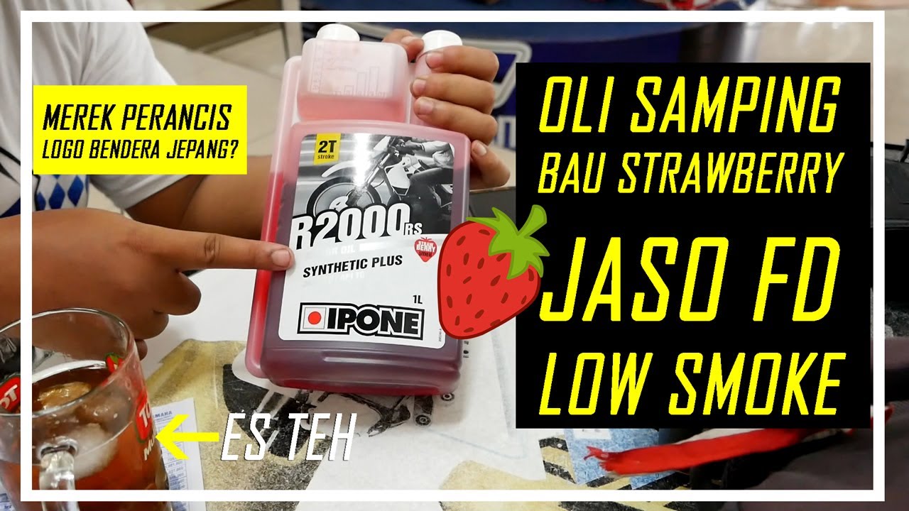 Preview Oli Samping Ipone R2000RS Semi Sintetis OLSAM Prancis Bau Strawberry 