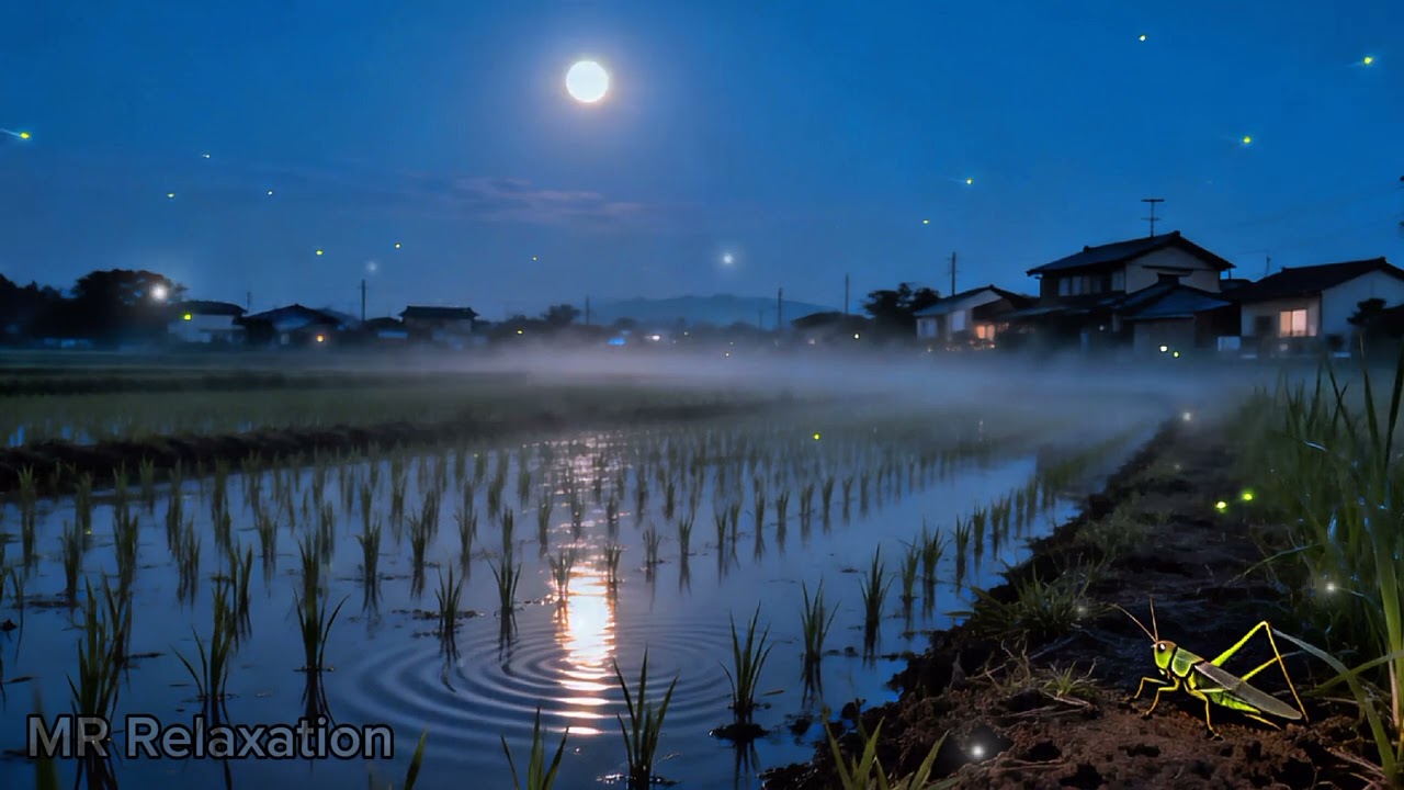 Peaceful Night in the Countryside 🌾 ASMR Crickets for Sleep 🌙
