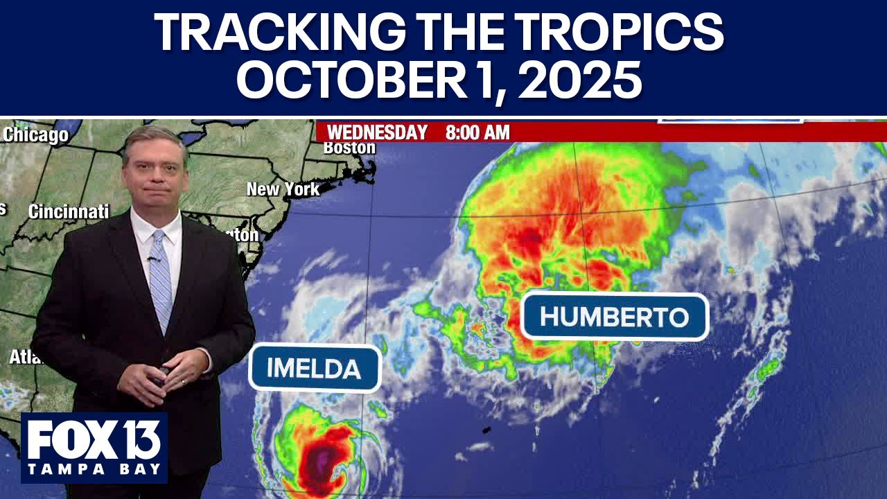 Humberto dissipates, Imelda moves ENE