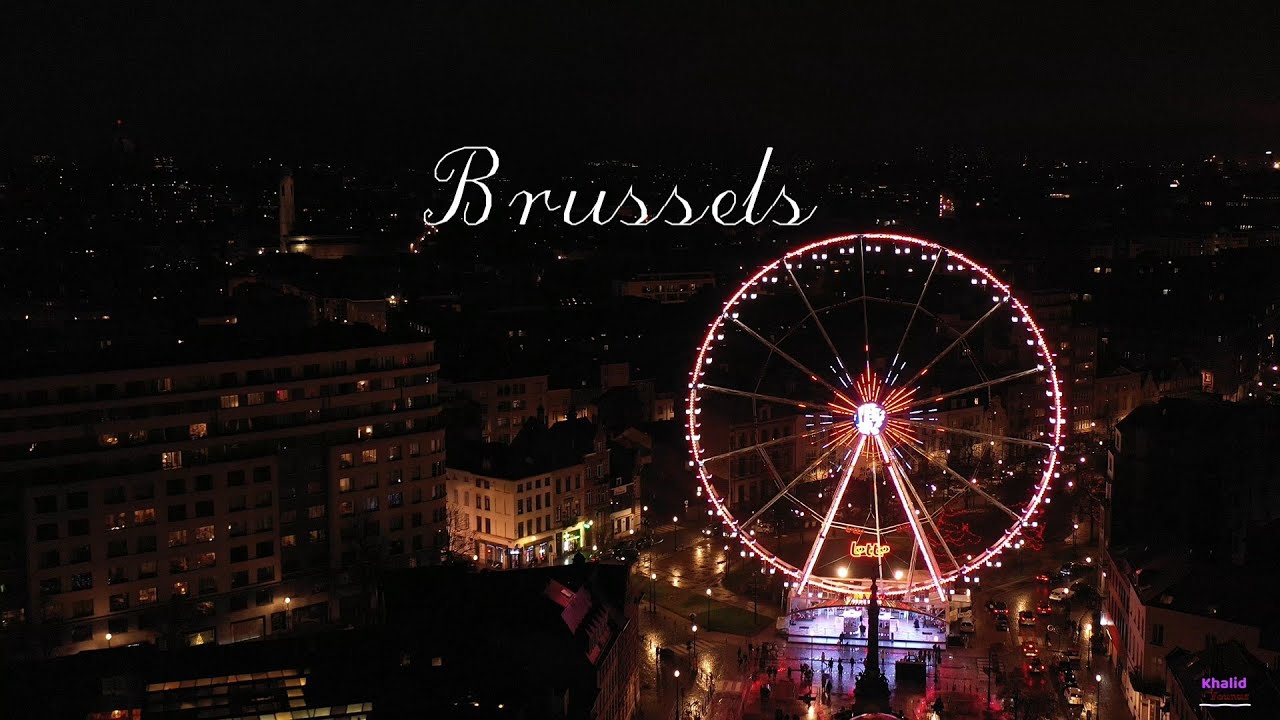 Brussels in winter. in 4K.